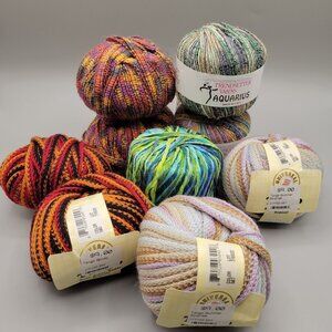Yarn Mixed Lot 9 Rolls Universal Yarn Co Trendsetter Yarns Multicolor Variegated